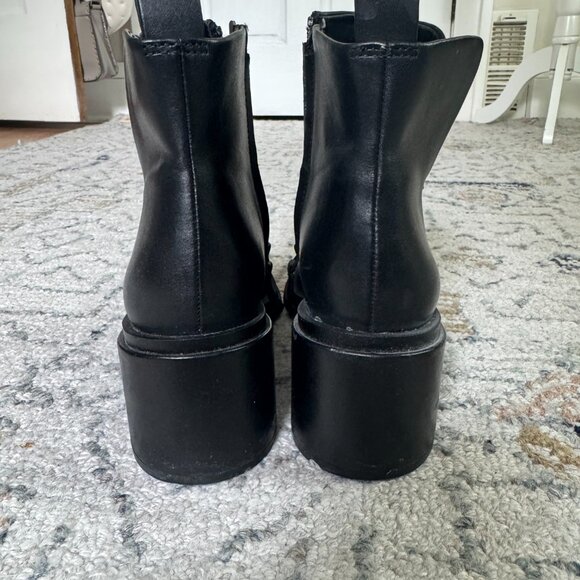 Franco Sarto | black leather heeled boots | size 8.5 - Picture 4 of 5
